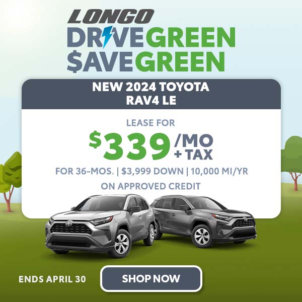 Lease a new 2024 Toyota RAV4 LE for $339/mo + tax