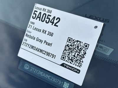 2021 Lexus RX 350 F Sport Handling