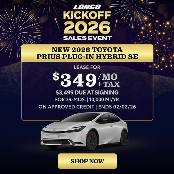 Lease a new 2026 Toyota Prius Plug-In Hybrid SE for $349/mo