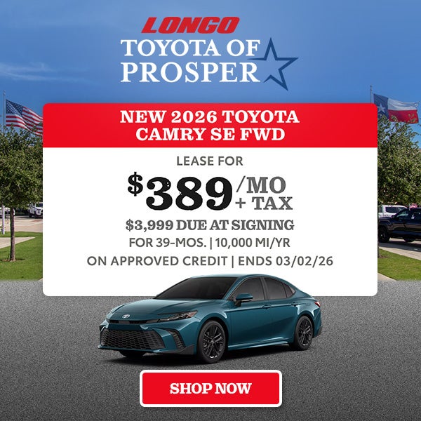 Lease a new Camry for $389/mo + tax