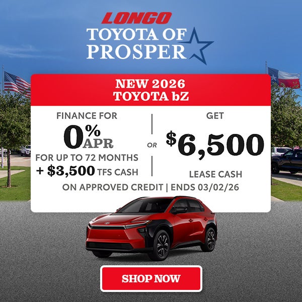Finance a new bZ for 0% APR and get up to $6500 TFS Cash