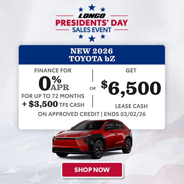 Finance a new bZ for 0% APR and get up to $6500 TFS Cash