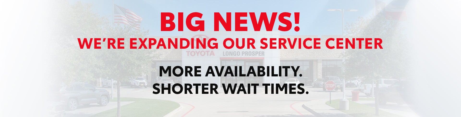 Big News! We're expanding our service center. 