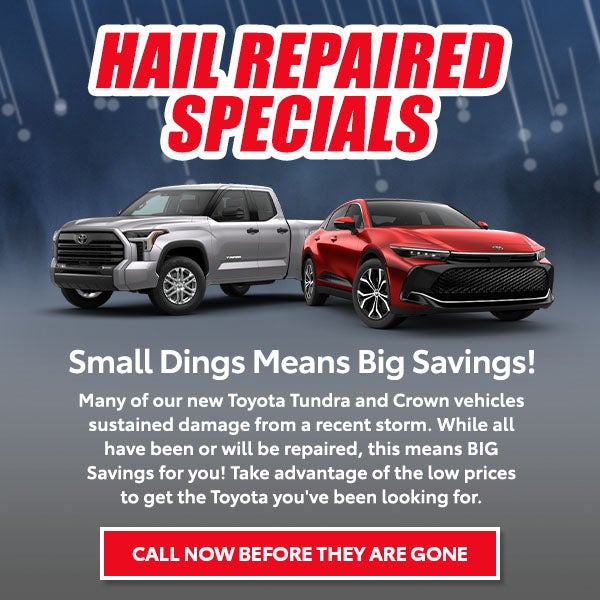 Big Savings on hail damaged vehicles
