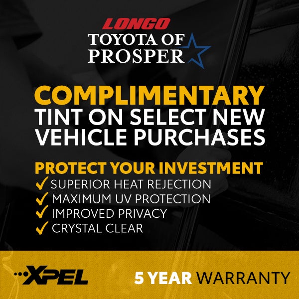Complimentary Tint on Select New Vehicle Purchases