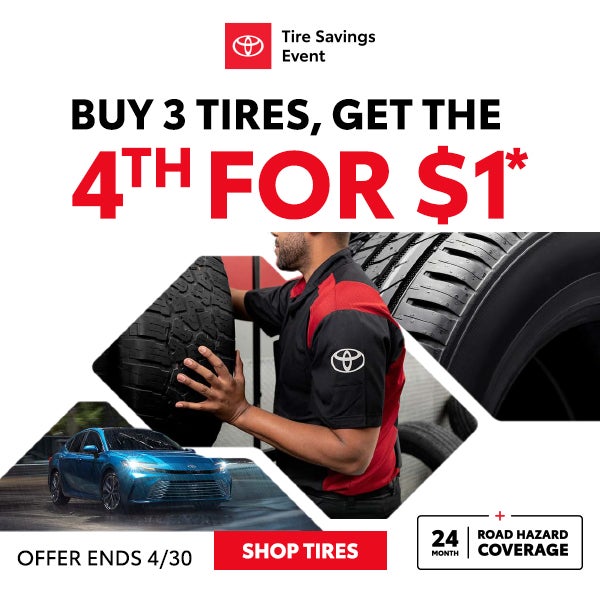 Buy 3 tires, get the 4th for $1