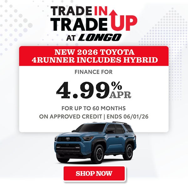 Finance a Toyota 4Runner for 4.99% APR up to 60 mos