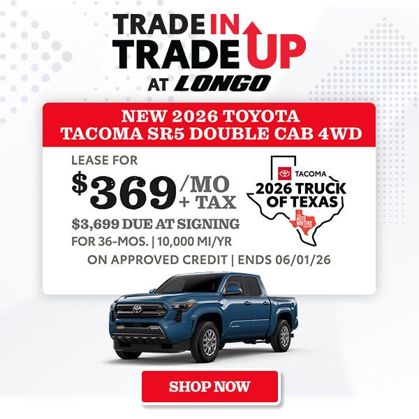 Lease a Toyota Tacoma SR5 for $369/mo + tax