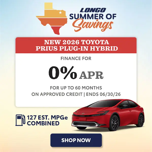 Finance a new 2026 Prius Plug-In Hybrid for 0% APR