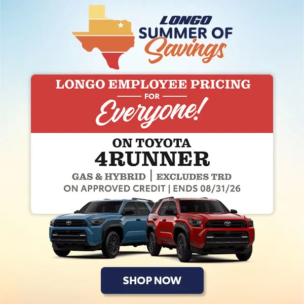 LONGO EMPLOYEE PRICING for EVERYONE on 4Runner Gas & Hybrid