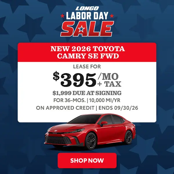 Lease a new Camry SE for $395/mo + tax