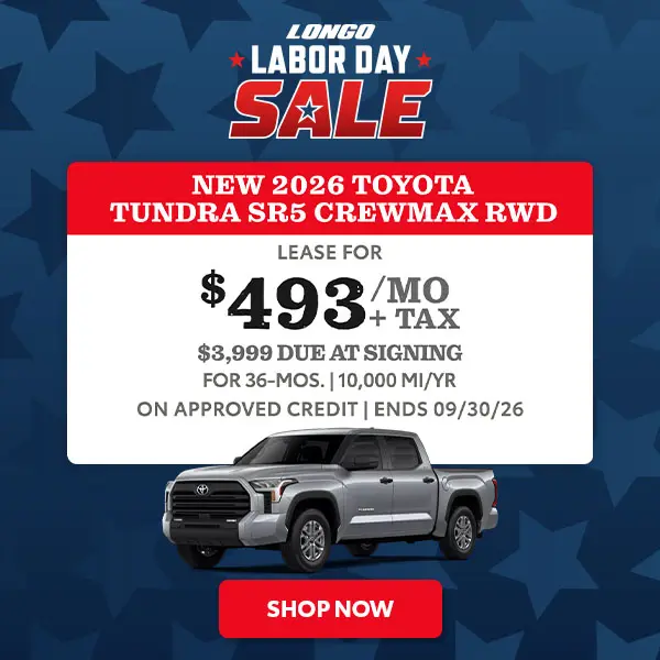 Lease a new Tundra SR5 for $493/mo + tax